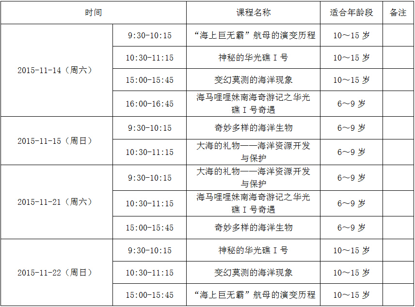 我们的海洋——青少年海洋科普知识系列课程