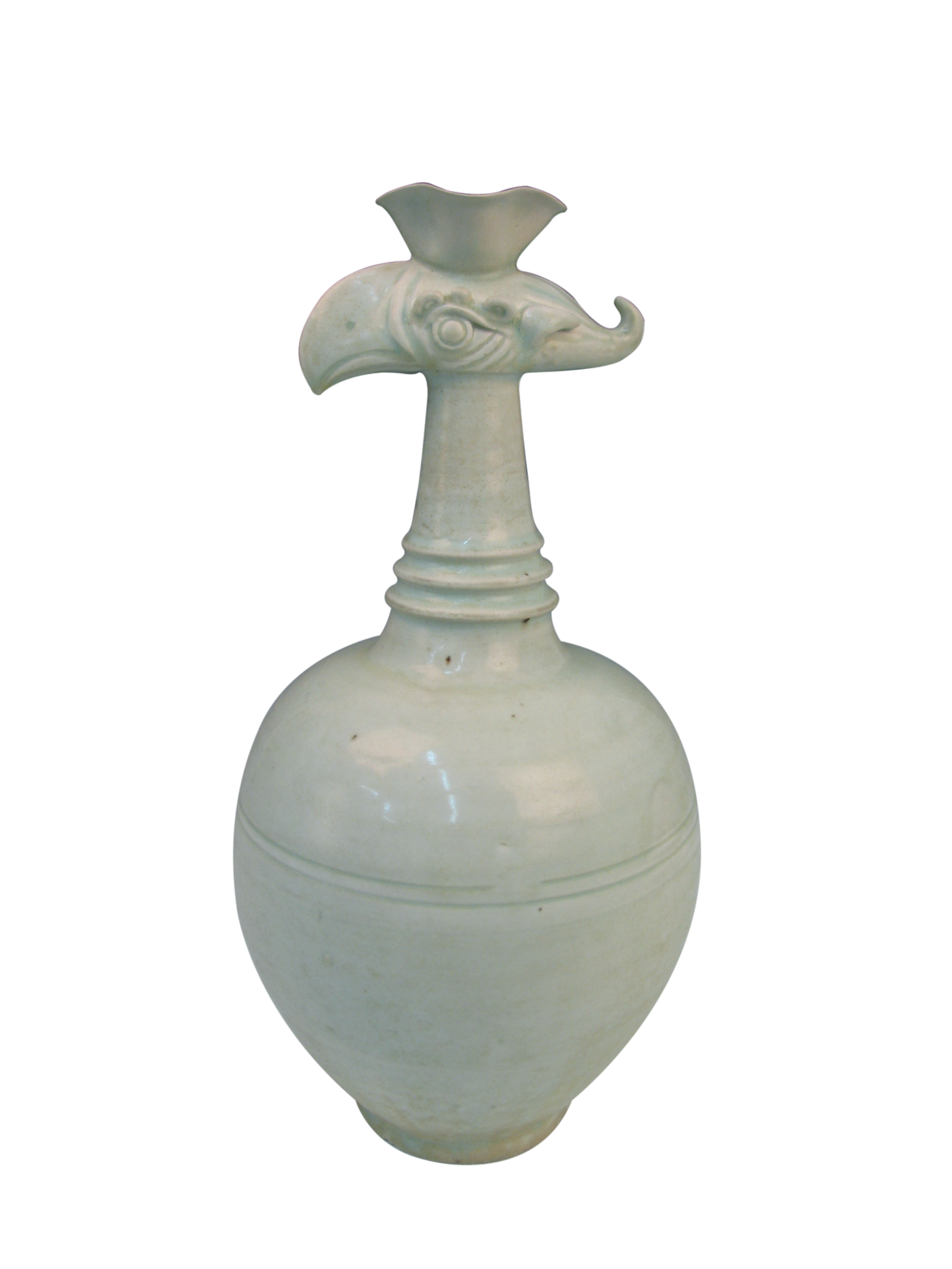 宋代青白釉花口凤首瓷壶